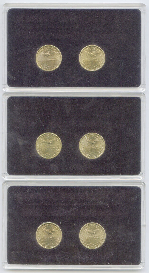 2000 - 2004 Sacagawea Dollar Westward Journey 5 Set 10 Coins
