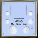 My Birth Year Capital Coin Holder for US Coin Set Baby Boy Newborn Blue - DM364