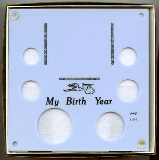 My Birth Year Capital Coin Holder for US Coin Set Baby Boy Newborn Blue - DM364