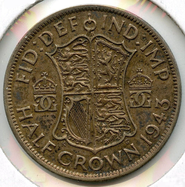 1943 Great Britain Silver Coin - Half Crown - King George VI - CA80