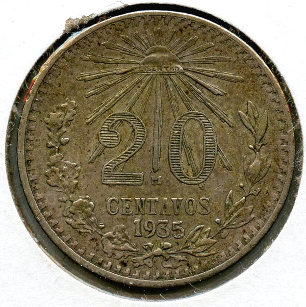 1935 Mexico Coin 20 Centavos - Estados Unidos Mexicanos - CC923