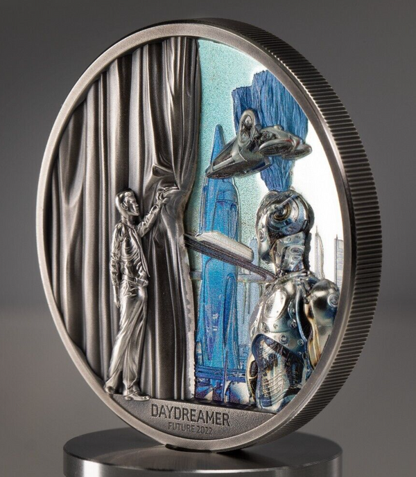 2022 Daydreamer Future 2 Oz Silver Coin Palau $10 Ultra High Relief - JN925