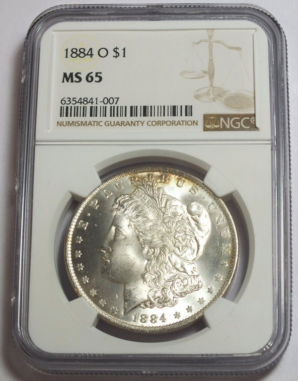 1884-O Morgan Silver Dollar NGC MS65 Certified - New Orleans Mint - CC251