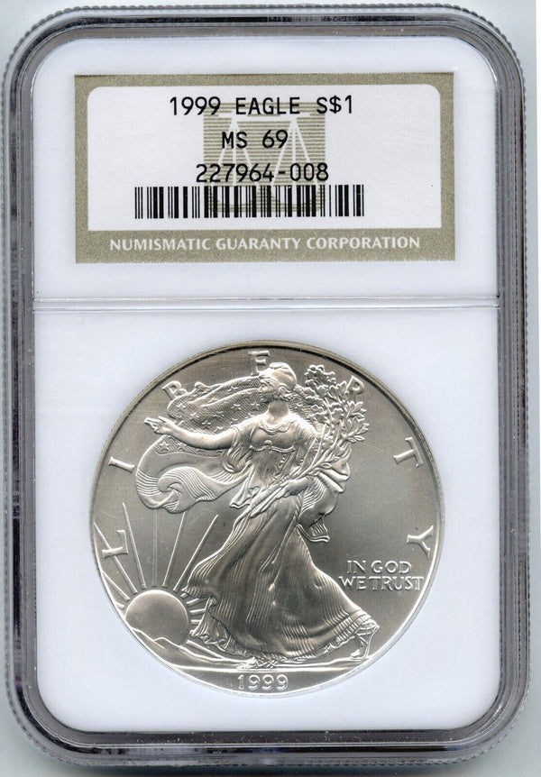 1999 American Eagle 1 oz Silver Dollar NGC MS69 Certified - G932