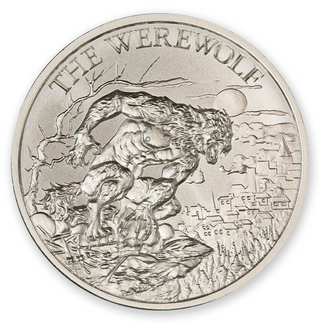 2022 Werewolf 999 Silver 1 oz Art Medal Round Cryptozoology Lycanthrope - JN766