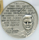 Apollo 11 Moon Landing 999 Silver 2-Medal Set Medallic Art Co Kennedy - B601