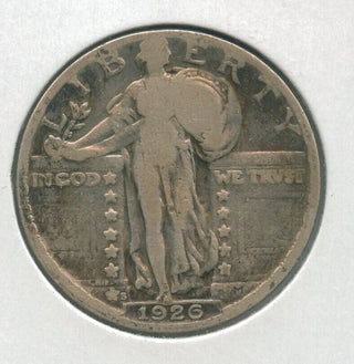 1926-S Silver Standing Liberty Quarter 25c San Francisco Mint - KR69