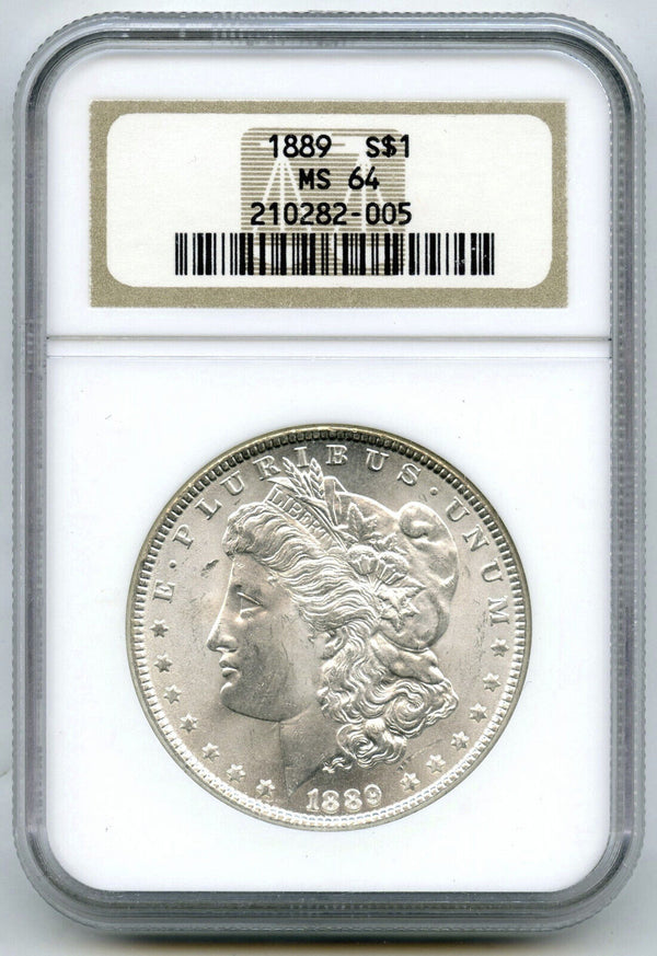 1889 Morgan Silver Dollar NGC MS 64 Certified - Philadelphia Mint - C191