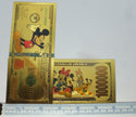 Micky, Minnie, Daisy, Donald, Goofy Disney $1000000 Note 24K Gold Foil Set LH297