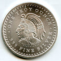 Aztec Calendar Cuauhtemoc 999 Silver 1 oz Art Medal Round ounce Mexico - BJ828