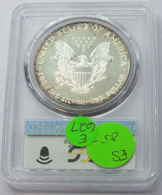 1988 American Eagle 1 oz Silver Dollar PCGS Genuine UNC Detail Toning - E627