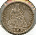 1890 Seated Liberty Silver Dime - Philadelphia Mint - BR266