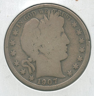 1907-S Silver Barber Half Dollar 50c San Francisco Mint  - KR282