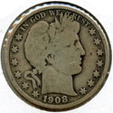 1908-O Barber Silver Half Dollar - New Orleans Mint - BQ917