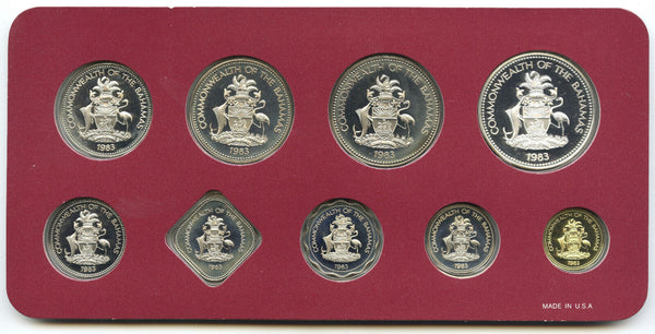 1983 Bahamas Proof Coin Set OGP Franklin Mint - A428