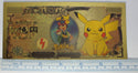 Pokemon Go Pikachu Starters 10B Yen Novelty 24K Gold Foil Plated Note Bill LG292