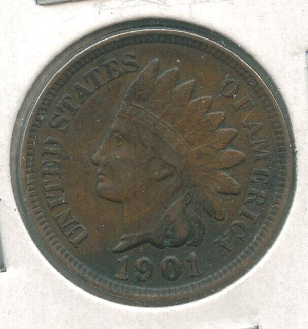 1901 P Indian Head Cent 1C Philadelphia Mint  - ER192