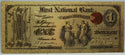 1875 Original Lebanon $1 National Currency Novelty 24K Gold Plated Note 6