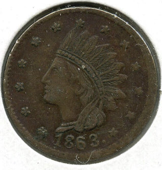 1863 Civil War Token - Not One Cent Penny - E36