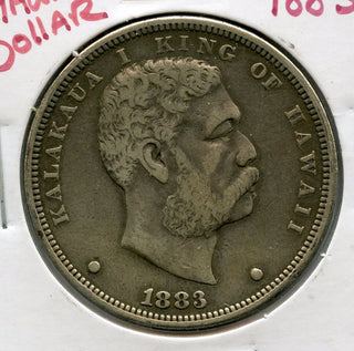 1883 Hawaii Silver Dollar $1 King Kalakaua Coin - JP201