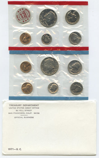 1971 Uncirculated US OGP Mint 11- Coin Set United States Philadelphia and Denver