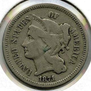 1871 3-Cent Nickel - Three Cents - E349