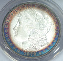 1879-O Morgan Silver Dollar ANACS AU58 Toning Toned $1 New Orleans Mint - A945