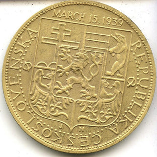 1939 Czechoslovakia Medal Medallian Shall Be Free Again -DM733