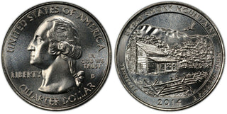 2014-D Great Smoky Mountains Tennessee NP ATB 25C Unc Quarter Denver mint 042