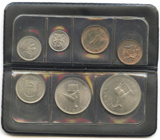 Coins of Rhodesia 1964 - 1972 Collection & Case - A456