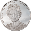2022 Queen Elizabeth In Memoriam 1 Oz Silver Proof $5 Cook Islands Coin - JP100