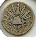 1868 Mexico Coin 5 Centavos - Republica Mexicana - CC918