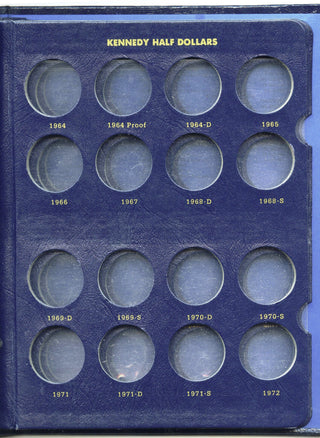 Kennedy Half Dollars 1964 - 1979 Whitman Classic 9127 Coin Set Folder Album G89