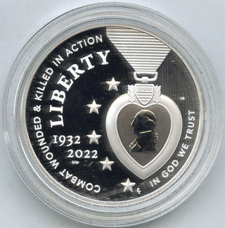 2022 Purple Heart Proof Silver Dollar US Mint 22CC Commemorative Coin - H186
