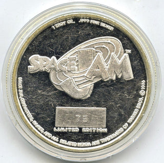 Space Jam 1996 Michael Jordan 999 Silver 1 oz Medal Round Bugs Bunny G645