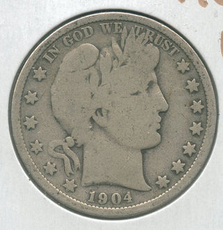 1904-P Silver Barber Half Dollar 50c Philadelphia Mint  - KR274