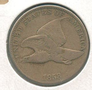 1858 P Flying Eagle Cent 1C Philadelphia Mint Copper Nickle Large Letters- ER180