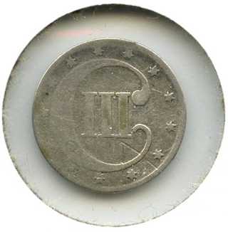 1853 3-Cent Silver Nickel - Three Cents - DM549