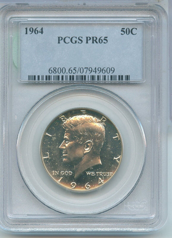 1964-P PCGS PR65 Silver Kennedy Half Dollar Philadelphia Mint -ER784