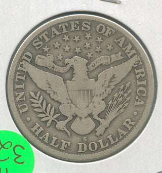 1915-S Silver Barber Half Dollar 50c San Francisco Mint  - KR324
