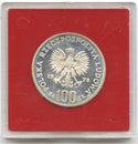 1978 Poland Janusz Korczak Proof Silver Coin 100 Zlotych Pattern Polska - E139