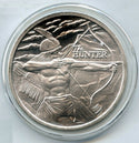 2021 The Hunter Buffalo Bison 999 Silver 1 oz Art Medal Round Wildlife - A219