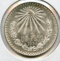 1934 Mexico Un 1 Peso Silver Coin Uncirculated 0.720 Plata Mexican - JP120
