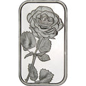 Valentine's Day Rose 999 Silver 1 oz Art Bar ingot Medal Love Gift Flower JN470