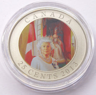 Canada 2013 Queen Elizabeth II Her Majesty 25-Cent Colored Coin Quarter - G924
