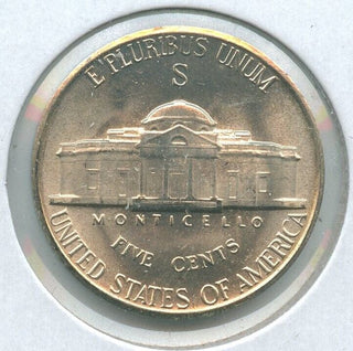 1944-S Silver Jefferson War Time Nickel 5c San Francisco Mint  - KR604