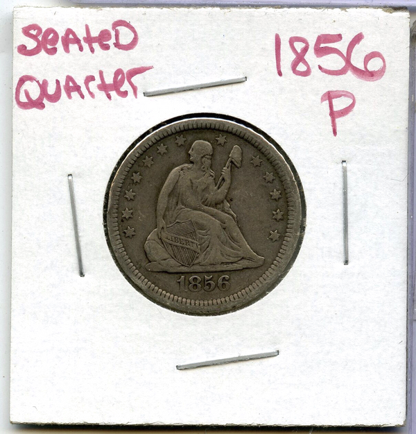 1856 Seated Liberty Silver Quarter - Philadelphia Mint - DM512