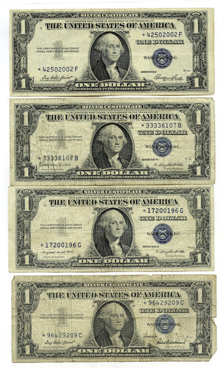 1935 & 1957 $1 Silver Certificate Star Notes Lot of (35) Currency Dollars - E975