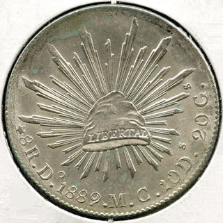 1889-Do Mexico Silver Coin 8 Reales - Republica Mexicana - Durango - B505