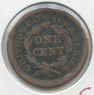 1843 Braided Hair Large Cent Cull Penny - DN368